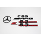 Mercedes-Benz W204 C63 AMG Gloss Black Emblem Pack