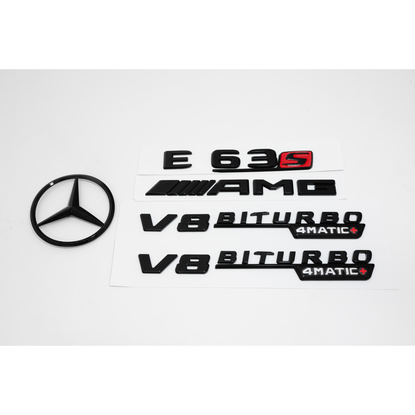 Mercedes-Benz S213 E63S AMG Gloss Black Emblem Pack