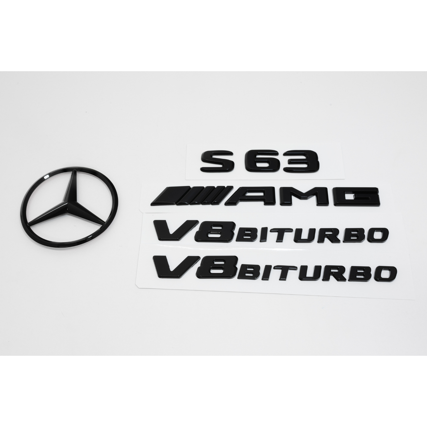 Mercedes-Benz W222 S63 Sedan AMG Gloss Black Emblem Pack