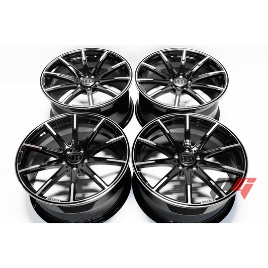 Mercedes Benz Wheels 20x8.5/20x9.5 5x112 Black Machined fit E S SL CL Class 300 350 450 550