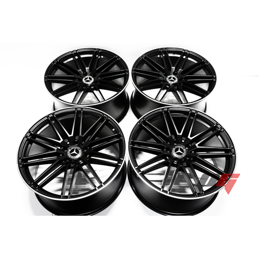 Mercedes Benz Wheels 20x8.5/20x9.5 5x112 Black Machined C E Class 250 280 300 350
