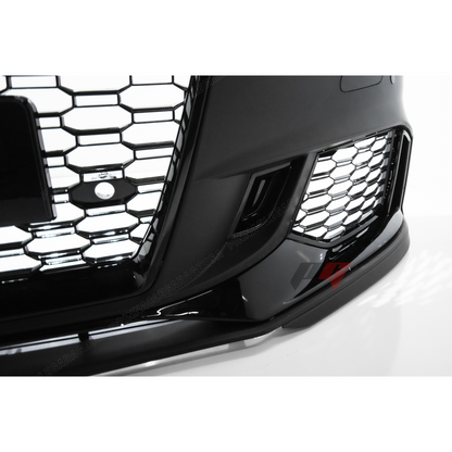 2017-2019 Audi A3, S3 Front RS3 Style Bumper Cover Conversion w/ Front Grille