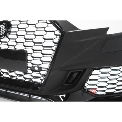 2017-2019 Audi A3, S3 Front RS3 Style Bumper Cover Conversion w/ Front Grille