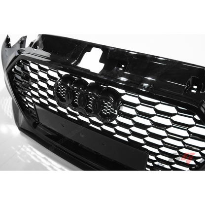 2017-2019 Audi A3, S3 Front RS3 Style Bumper Cover Conversion w/ Front Grille