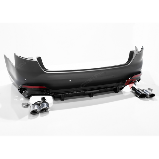 2017-2019 Audi A4, S4 Rear RS4 Style Bumper Cover Conversion w/ Rear Diffuser & Quad Exhaust Tips