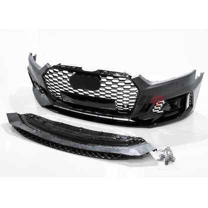 2017-2019 (B9) Audi A5, S5 Front RS5 Style Bumper Cover Conversion w/ Front Grille