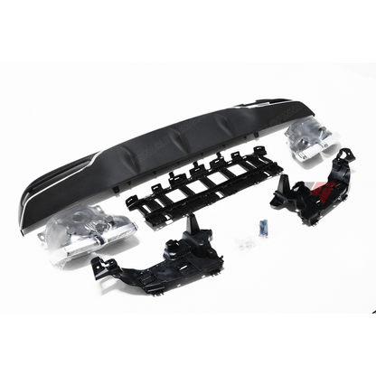 2015-2018 Mercedes Benz W205 C Class Rear AMG Style Diffuser w/ Exhaust Tips