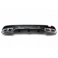 2015-2018 Mercedes Benz W205 C Class Rear AMG Style Diffuser w/ Exhaust Tips