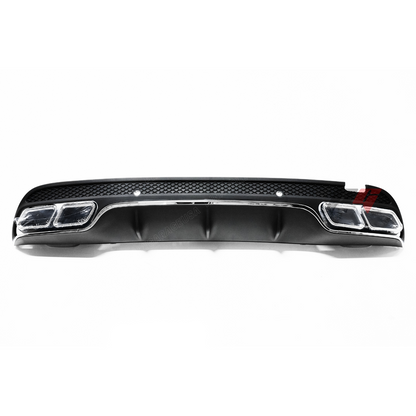 2015-2018 Mercedes Benz W205 C Class Rear AMG Style Diffuser w/ Exhaust Tips