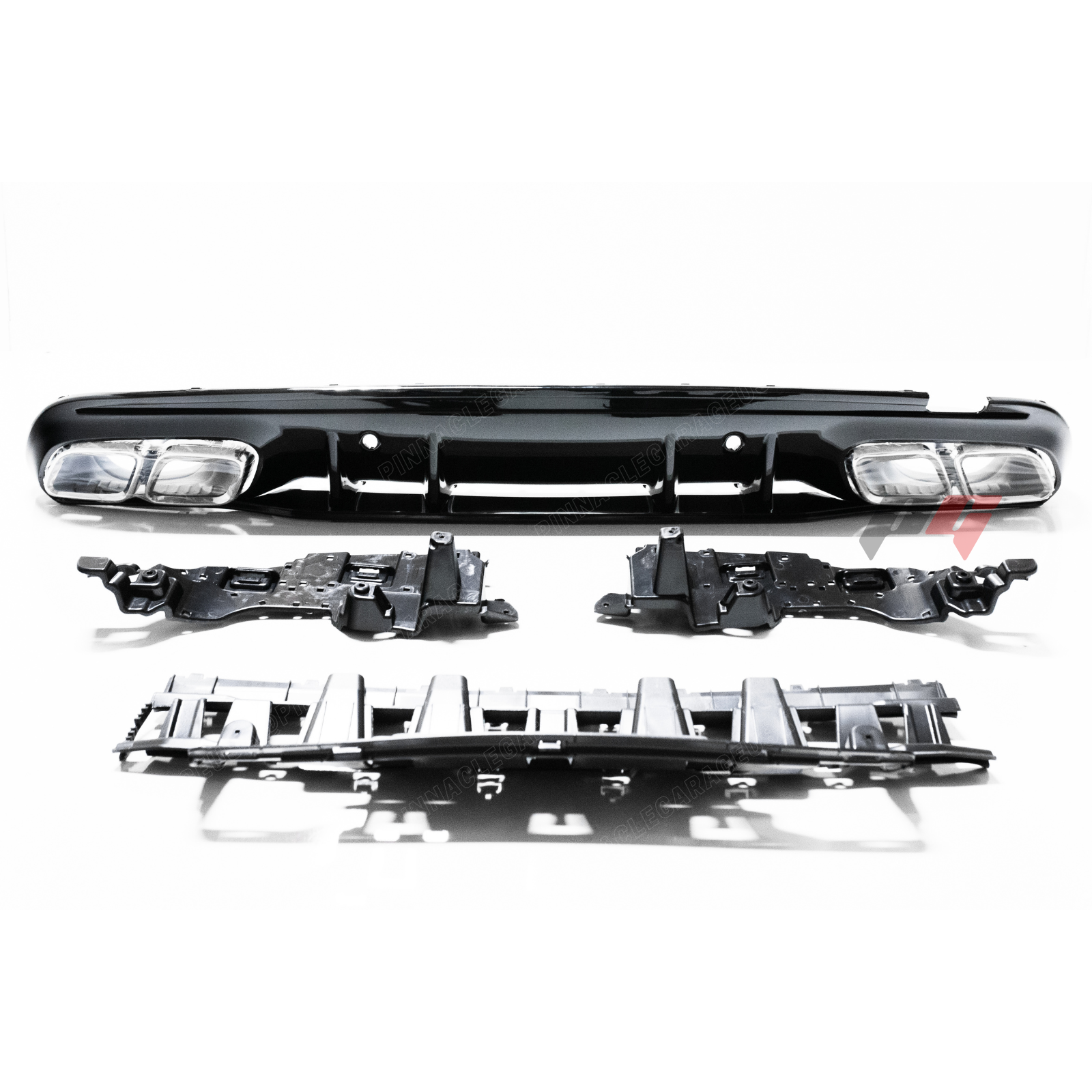 W210 Rear Diffuser 2019-2021 Mercedes Benz W205 C Class Rear AMG Style Diffuser w/ Exhaus ...