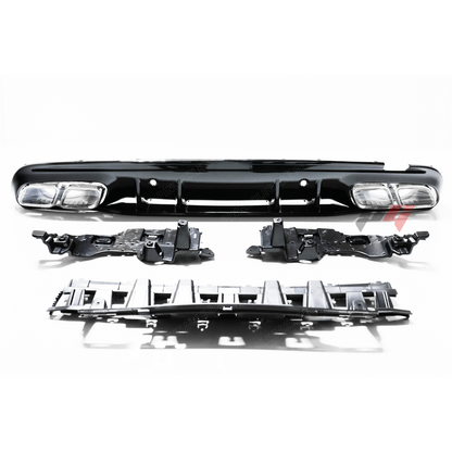 2019-2021 Mercedes Benz W205 C Class Rear AMG Style Diffuser w/ Exhaust Tips