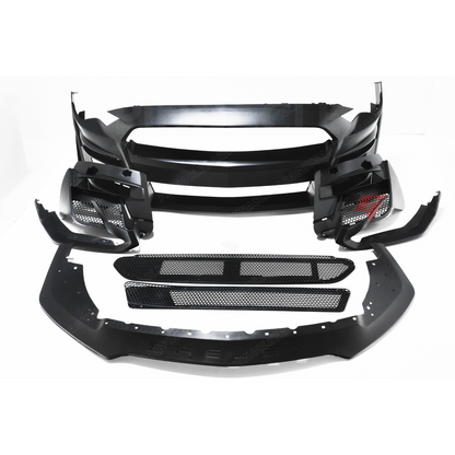 2018-2023 Ford Mustang GT500 Style Front Bumper w/ Lip Conversion Kit