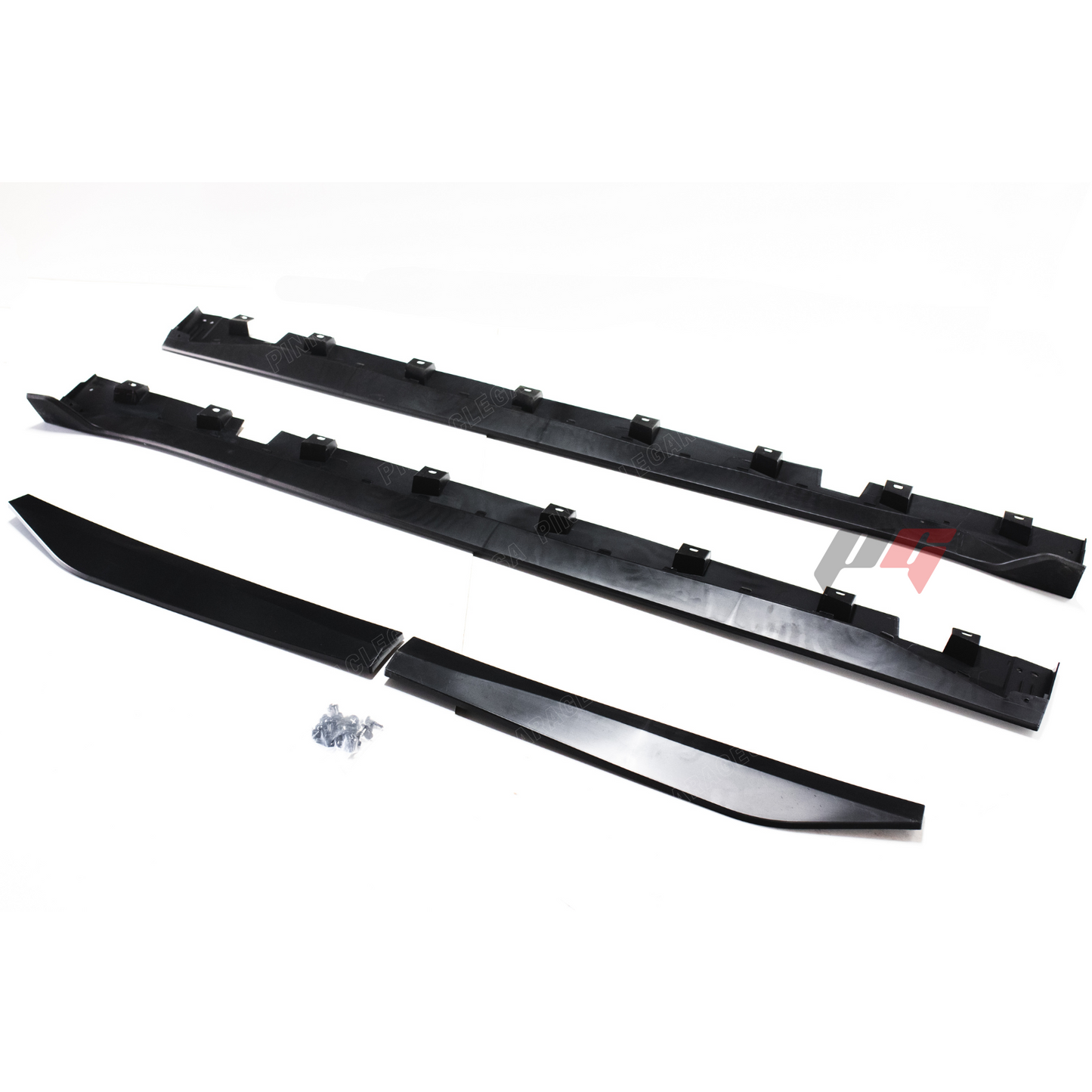 For 2015-2023 Ford Mustang Side Skirt Extension Splitter W/ Winglet GT500 Style