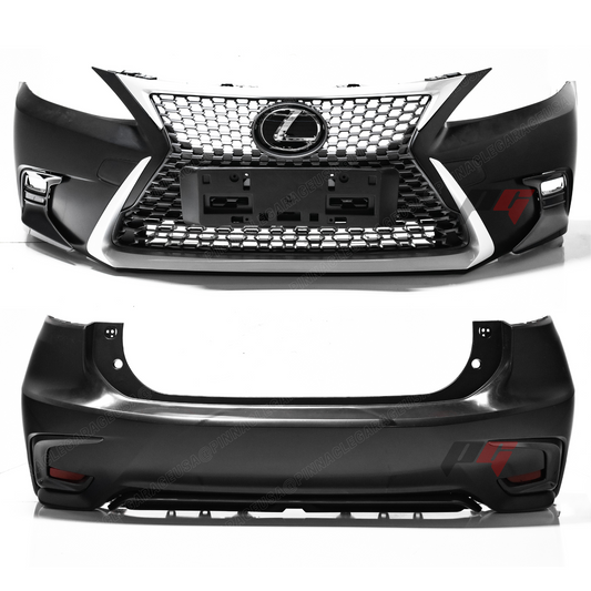 2011-2018 LEXUS CT200H to 2016+ F-Sport Style Front & Rear Bumper Conversion Kit w/ Fog Lights