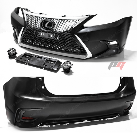 2011-2018 LEXUS CT200H to 2016+ F-Sport Style Front & Rear Bumper Conversion Kit w/ Fog Lights