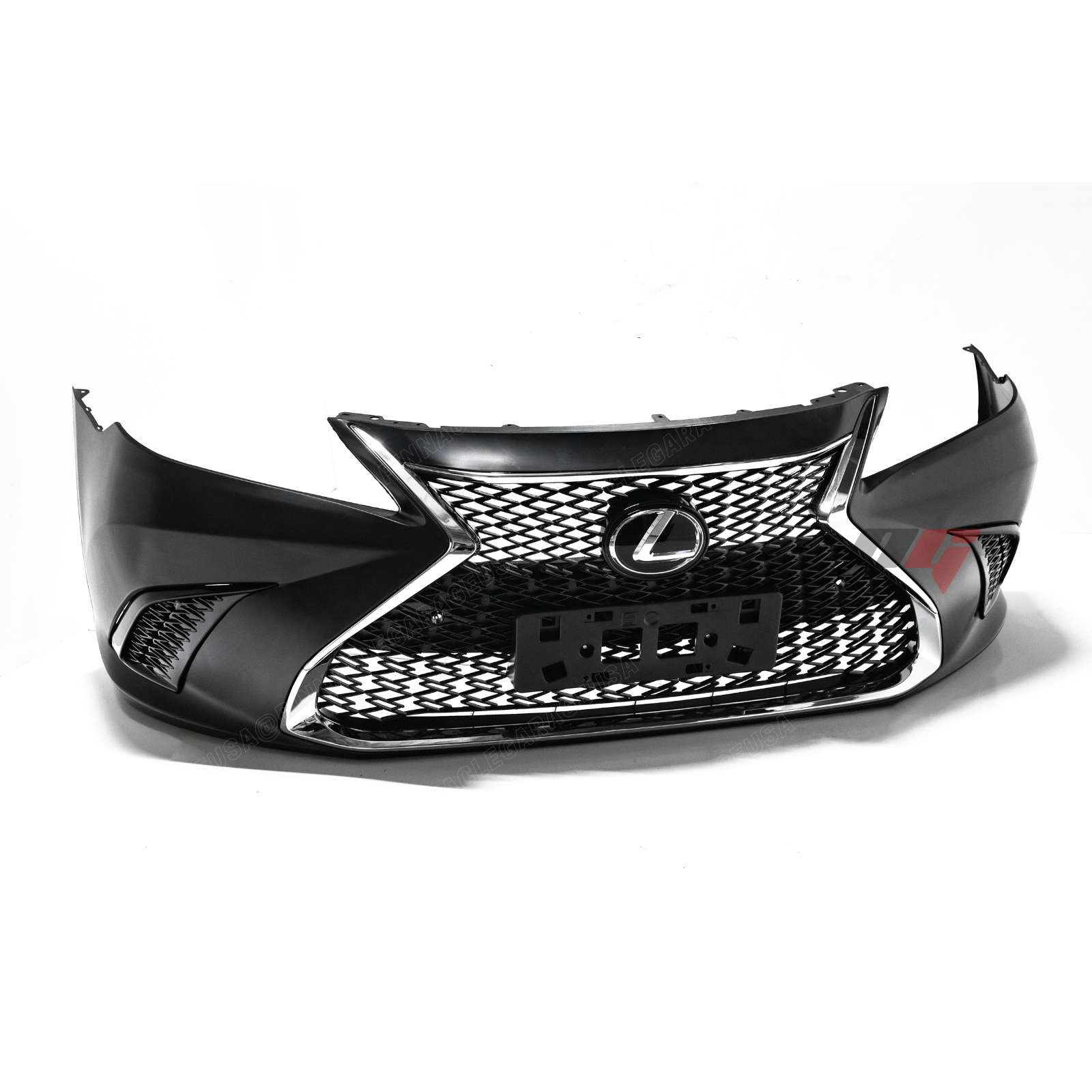 Front Center Bumper Grille For Lexus ES350 (2010-2012) - Textured Black Plastic By Evan-Fischer