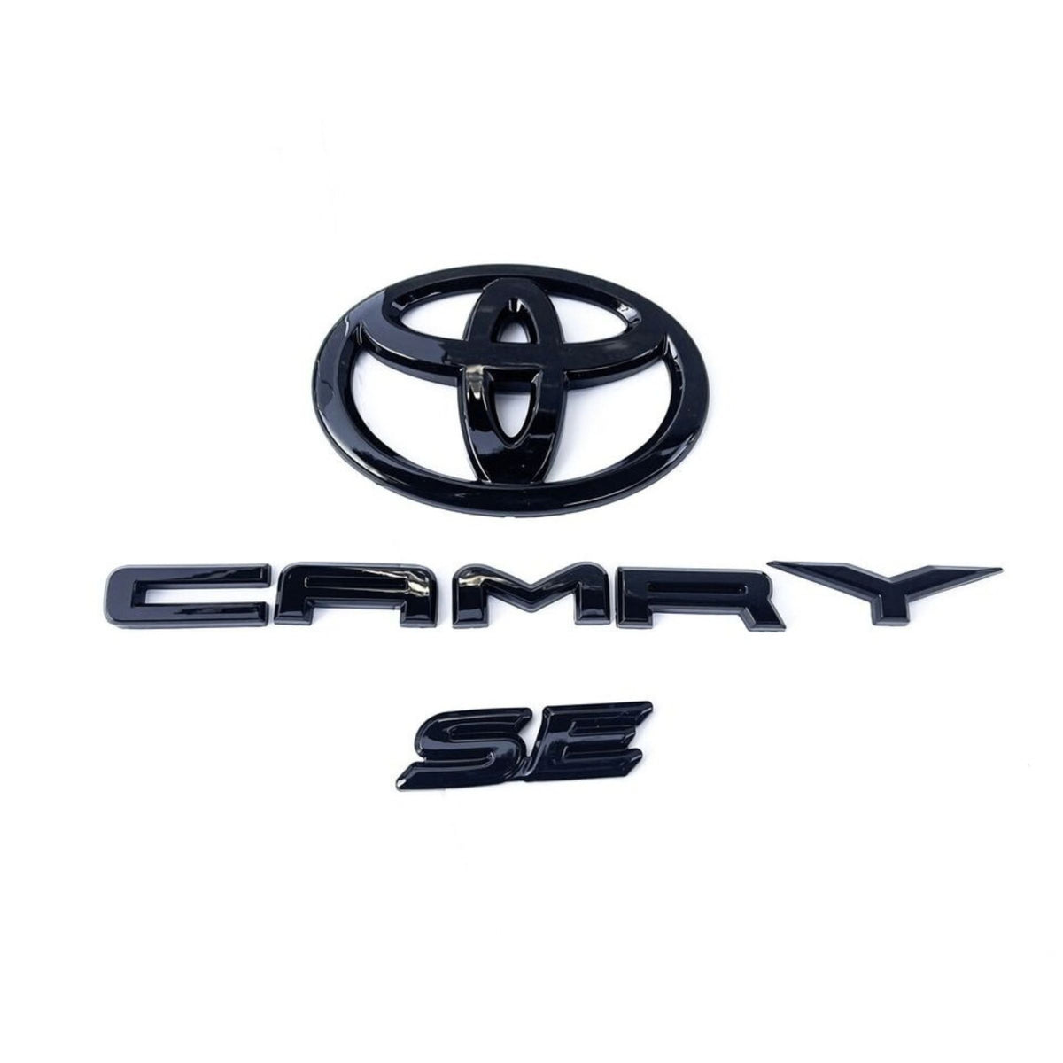 Gloss Black Emblem 3PCS Overlays for 2018–2024 Toyota Camry SE