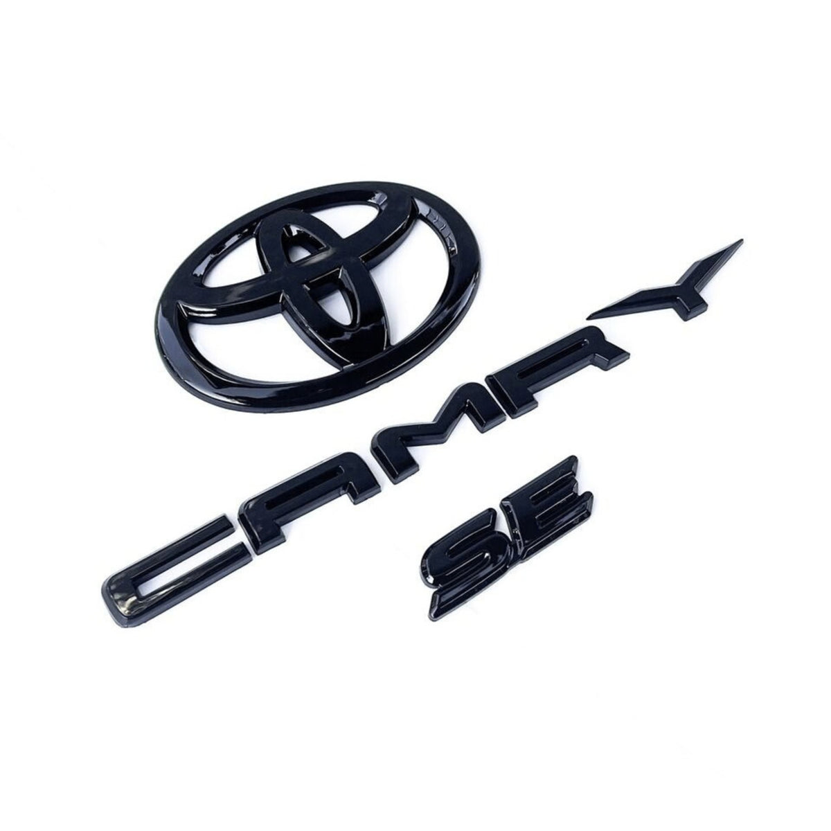 Gloss Black Emblem 3PCS Overlays for 2018–2024 Toyota Camry SE
