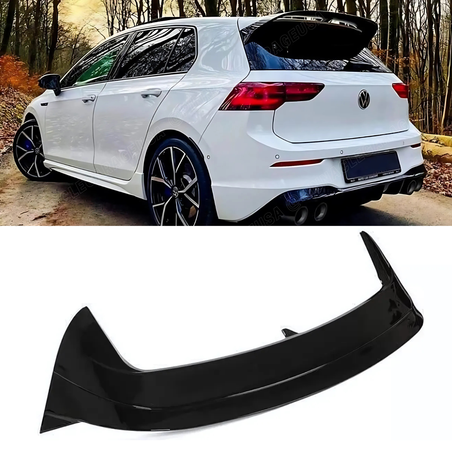 2020-2024 Volkswagen Golf 8/ GTI MK8 Rear CS Style Window Roof Spoiler ...