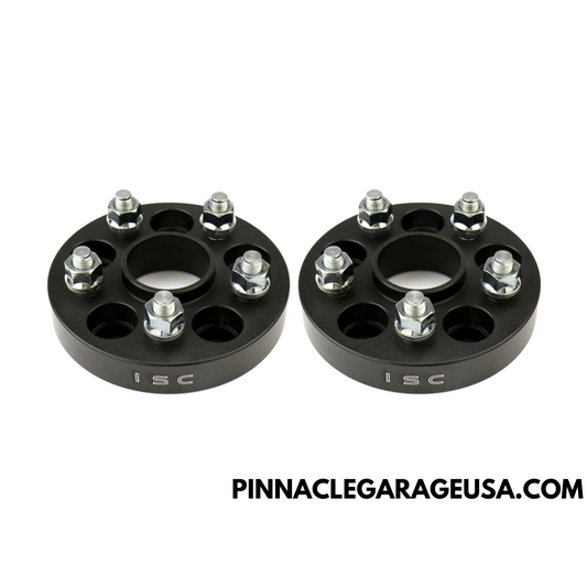 ISC Suspension Black 5x100 Hub Centric Wheel Spacer Pair 25mm - WS5x10025B