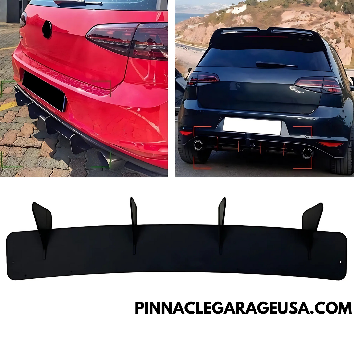 2014-2017 Volkswagen Golf 7 MK7 GTI Rear Bumper Lip Diffuser Splitter