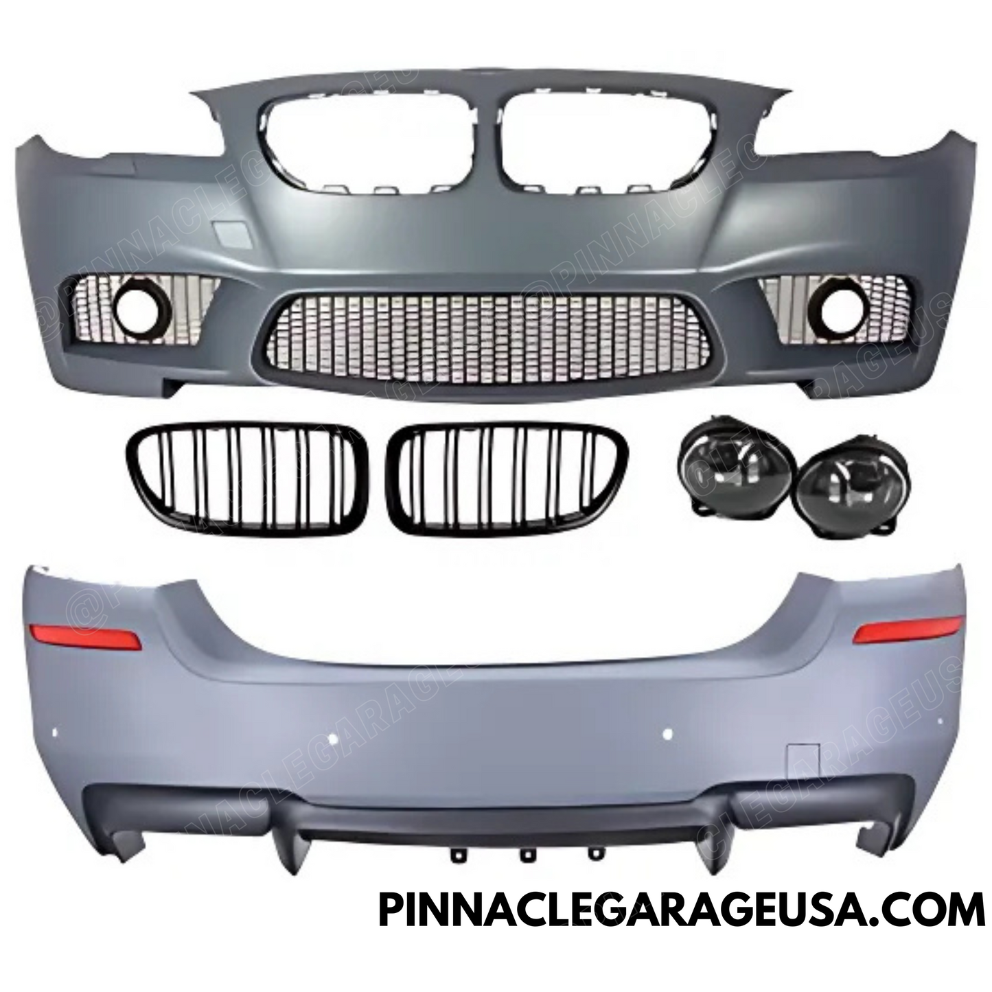 2011-2017 BMW 5 Series Front F10 M5 Style Front & Rear Bumper Cover Conversion w/ Fog Lights