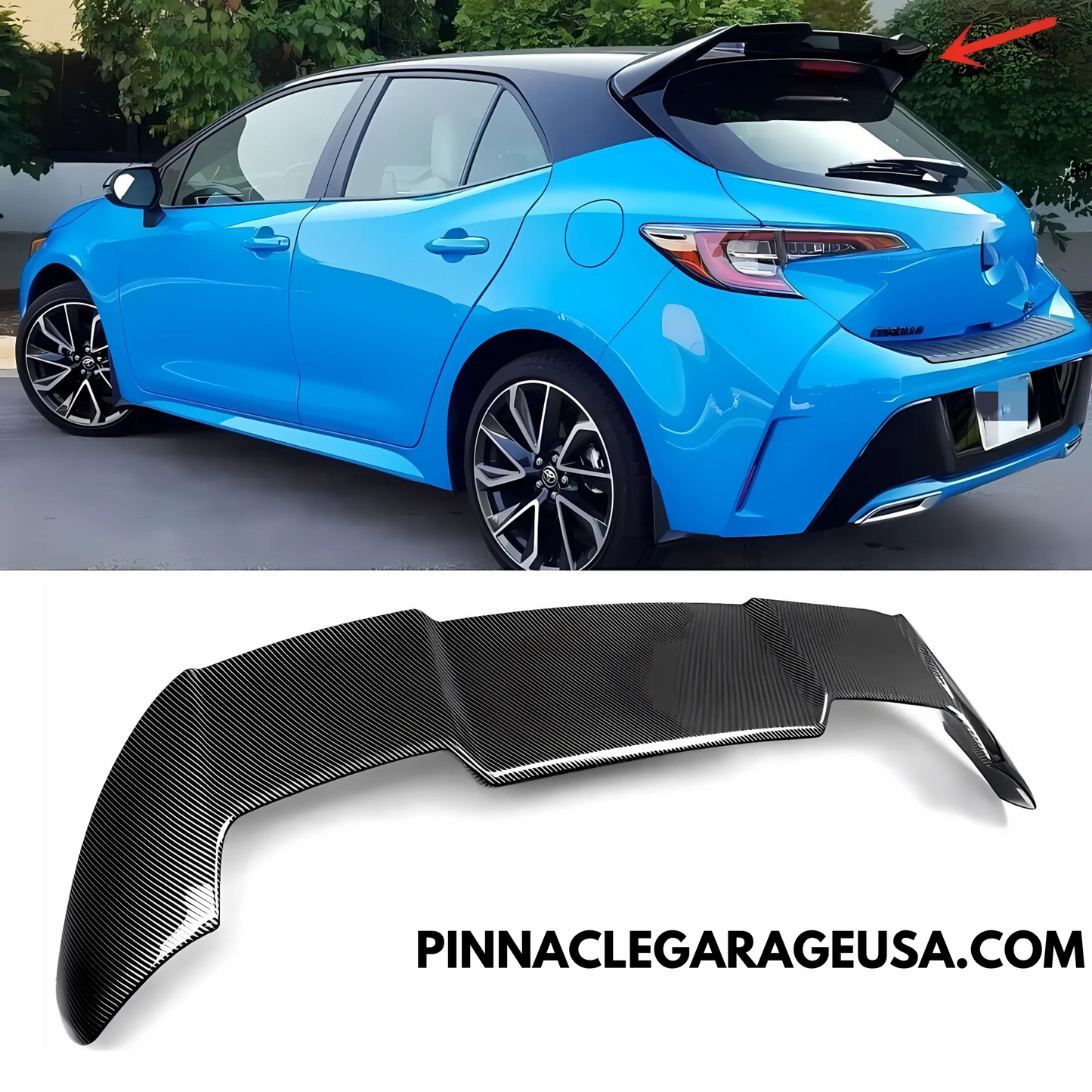 2019-2023 Toyota Corolla Hatchback Rear Roof Window Spoiler Wing