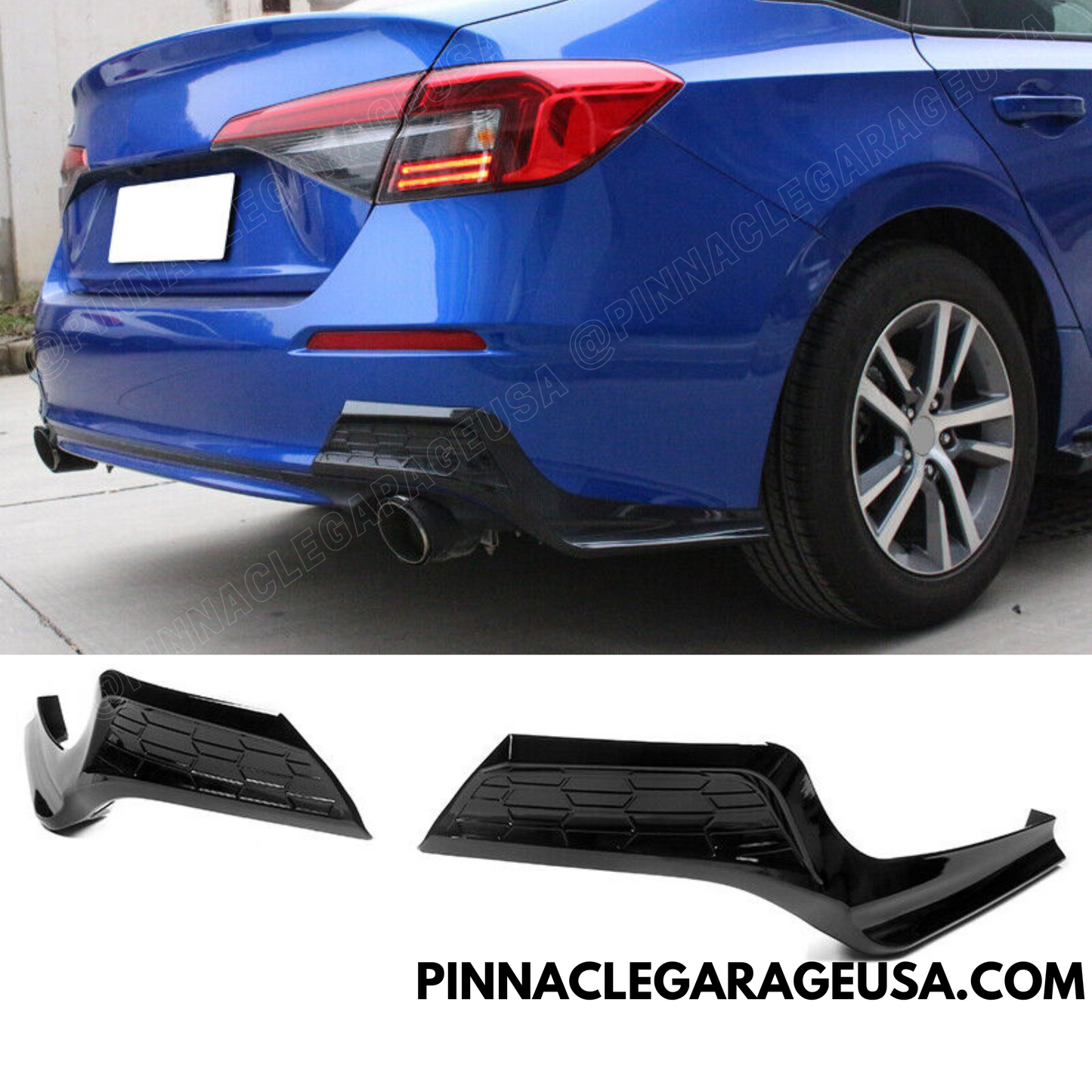 2022-2024 Honda Civic MD Rear Bumper Lip Splitter