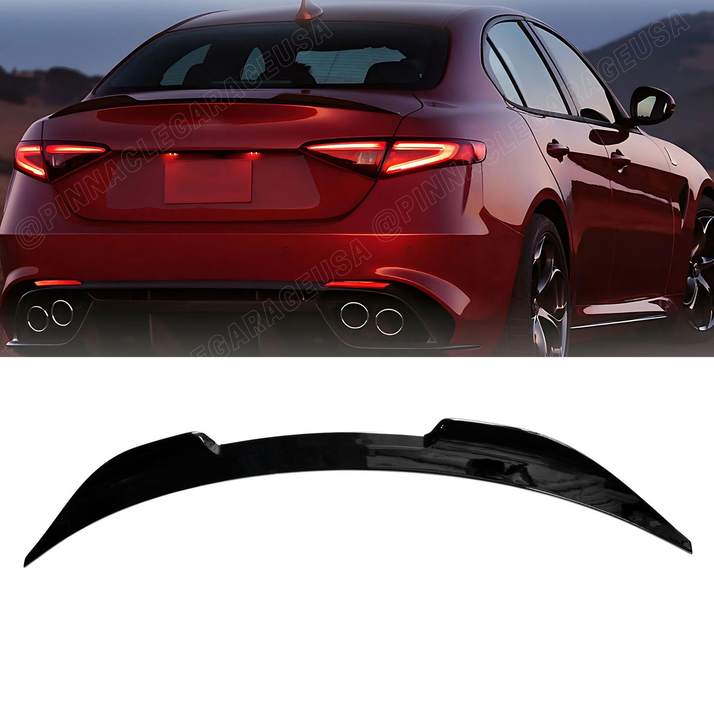 2015-2023 Alfa Romeo Giulia Rear Trunk Lip Spoiler