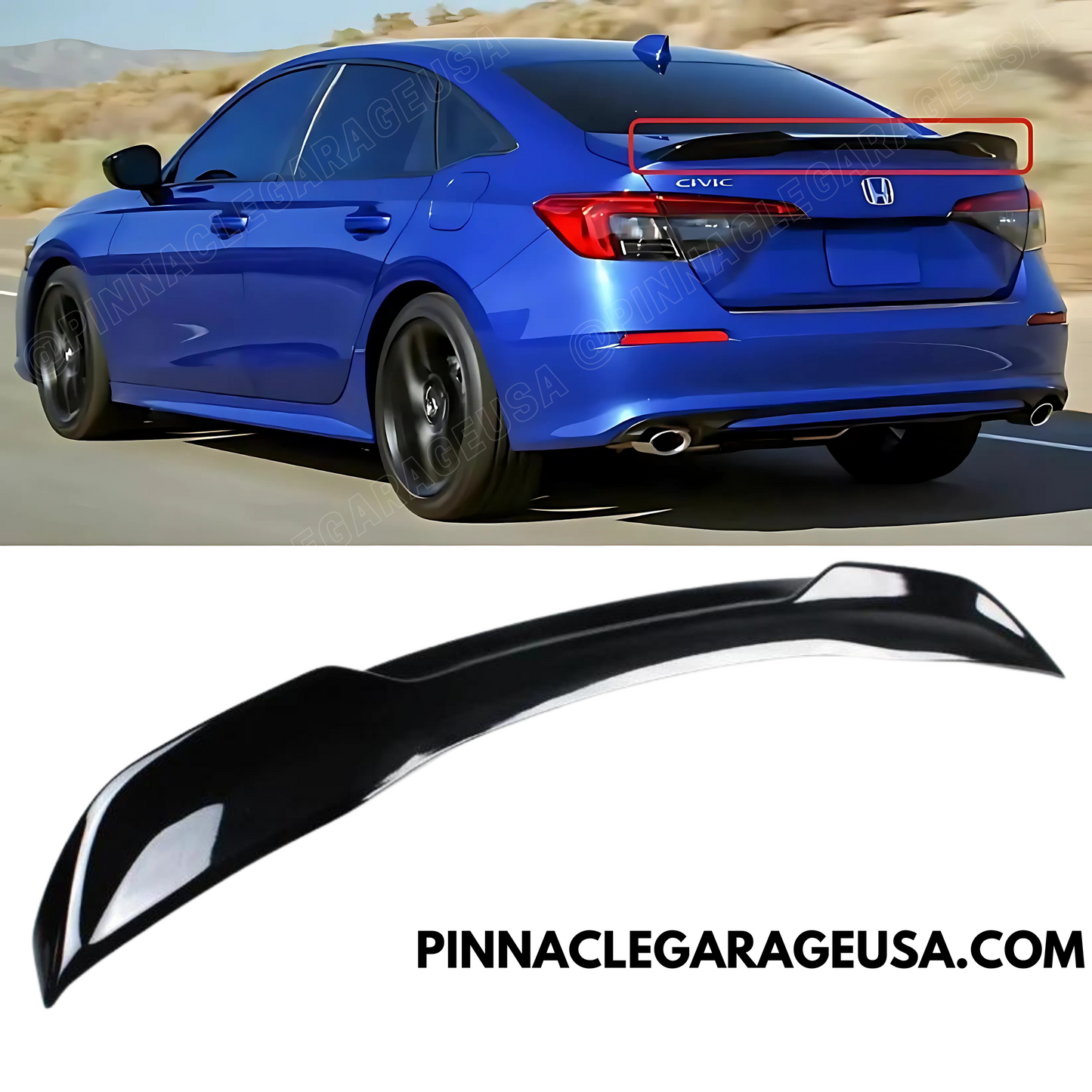 2022-2024 Honda Civic 11th Generation Sedan Si Style Duckbill Trunk Spoiler Wing