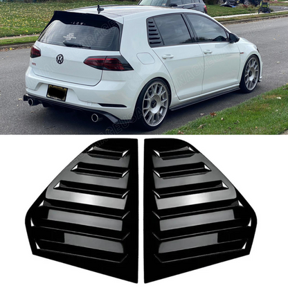 2014-2019 Volkswagen Golf MK7 GTI R Rear Quarter Glass Window Louvers