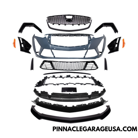 2020-2024 Cadillac CT4 to CT4-V Blackwing Style Front Bumper Cover Conversion Kit