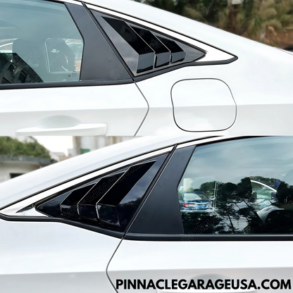 2022-2024 Honda Civic Rear Sport Style Quarter Glass Window Louvers