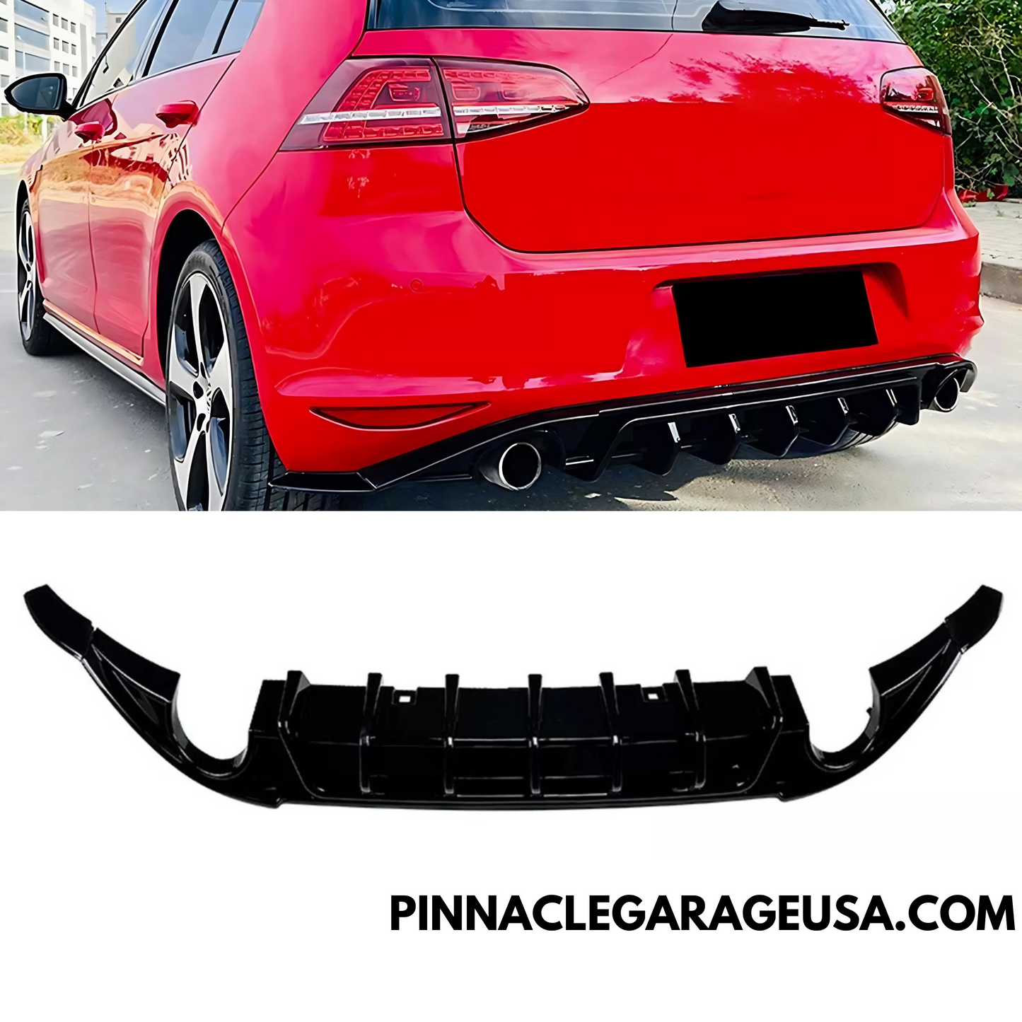 2014-2017 VW Volkswagen Golf 7.5 Rear Bumper Lip Diffuser Splitter