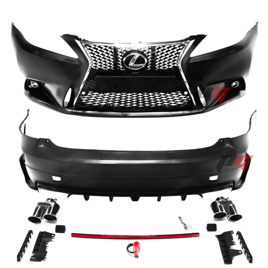 2006-2013 LEXUS IS250 IS350 F-Sport 2IS to 3IS Front w/ Lip & Rear Bumper Conversion Kit
