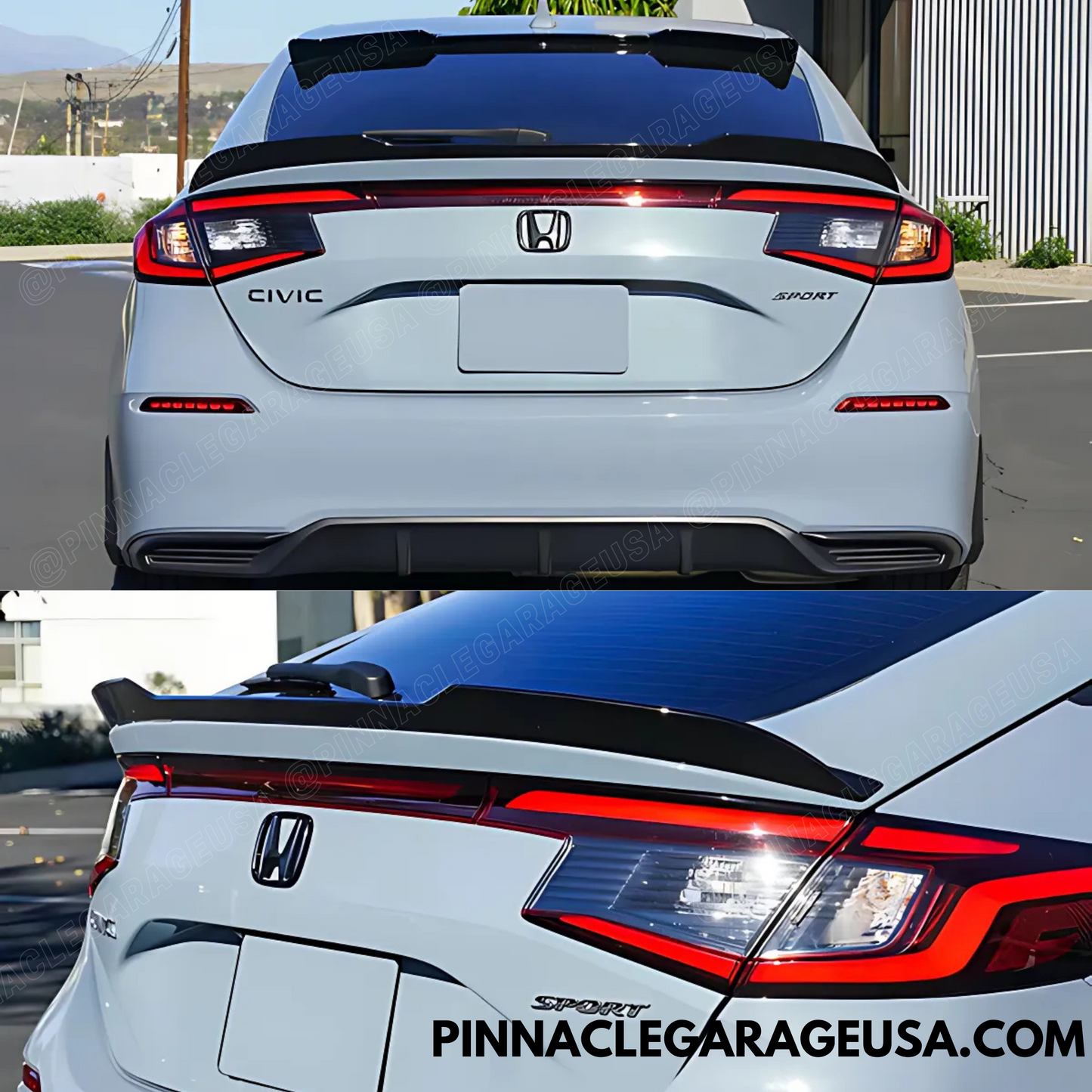 2022-2024 Honda Civic Hatchback Rear V Style Trunk Lip Spoiler