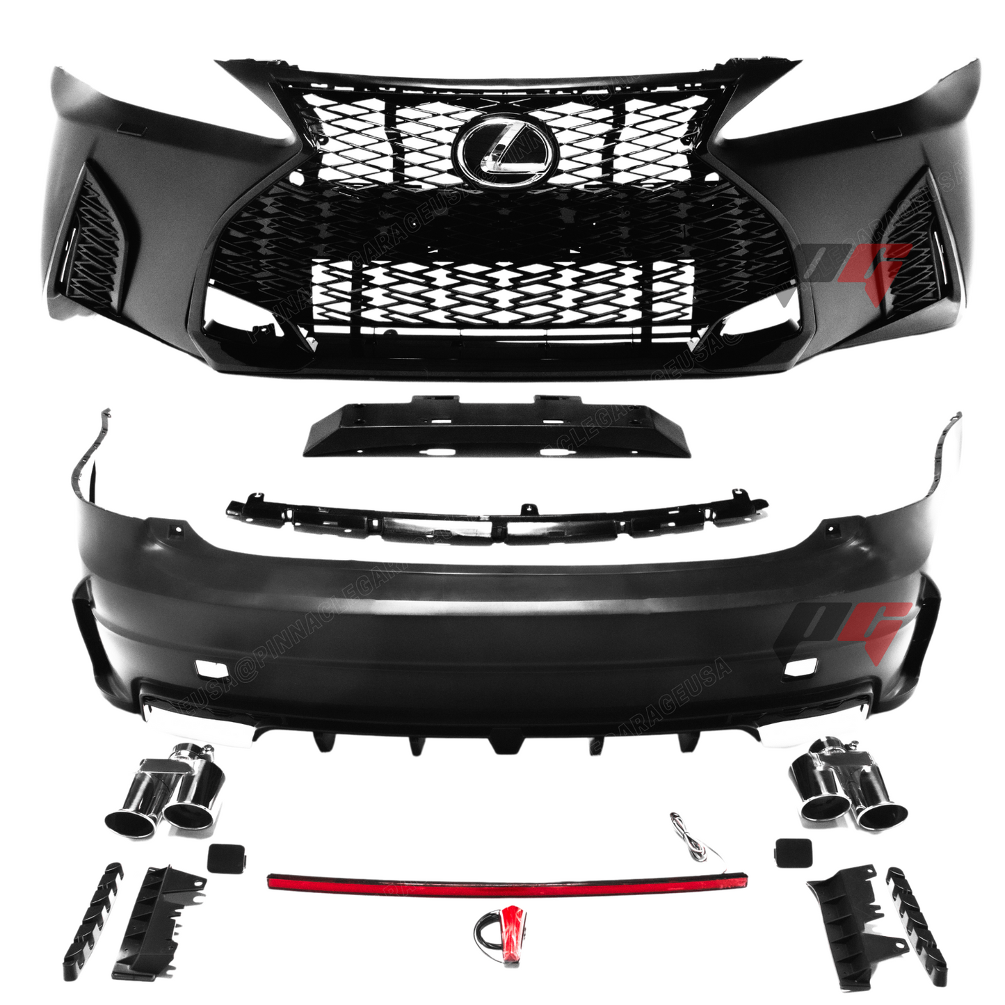 2006-2013 LEXUS IS250, IS350 F-Sport 2IS to 4IS Front & Rear Bumper Conversion Kit