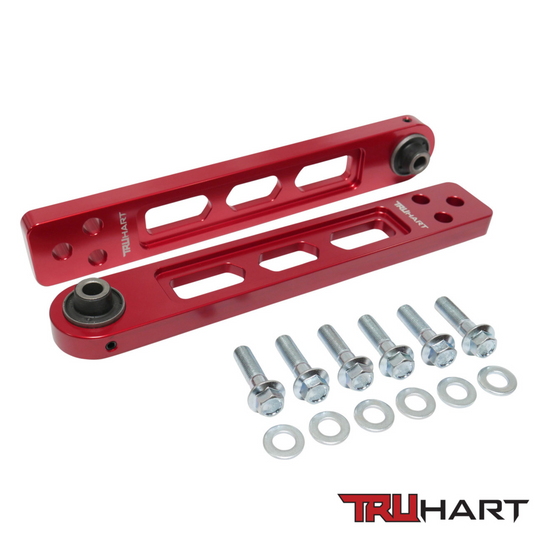 TruHart Rear Red Lower Control Arms for 2001-2005 Honda Civic/ Si (TH-H103-1-RE)