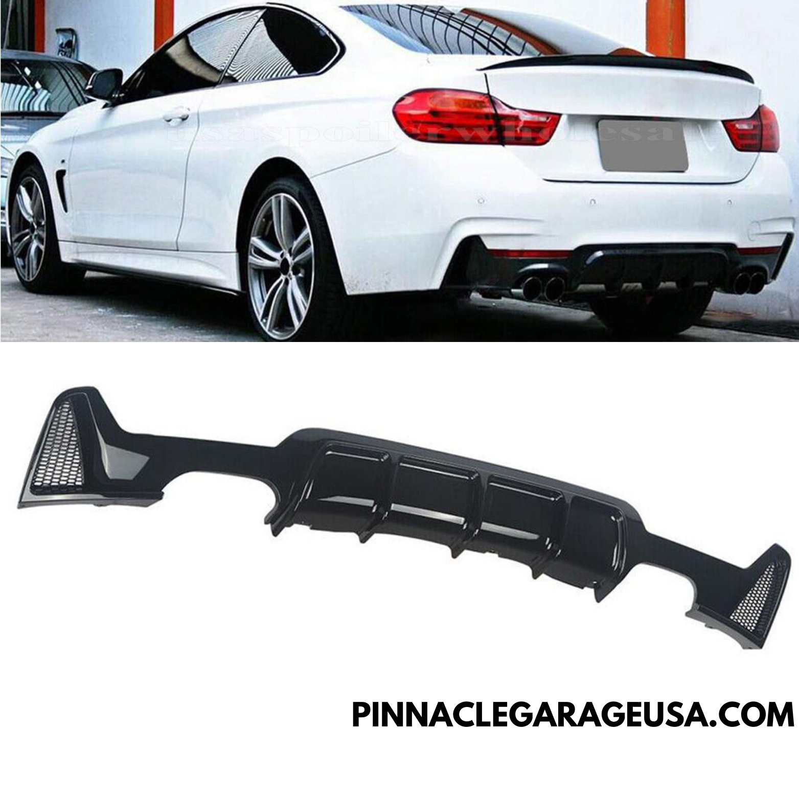 2014-2020 BMW F32 F33 F36 4 Series MP Style Rear Lip Diffuser ...