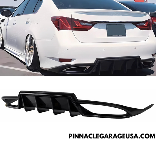 2013-2019 Lexus GS300 GS350 Matte Black Rear Bumper Diffuser Lip