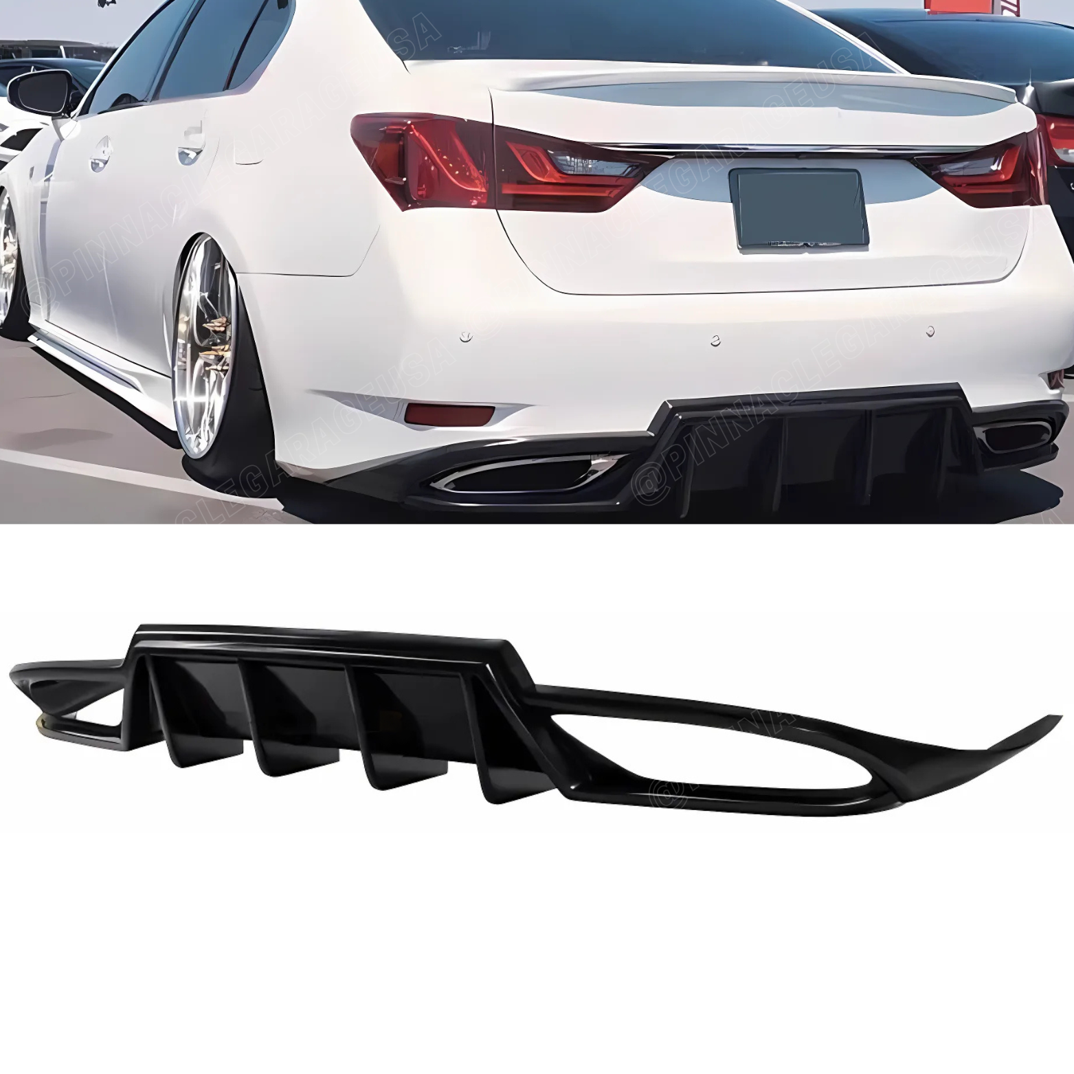 for 2013-2019 Lexus GS300/ GS350 F Sport WA Style Rear Bumper Diffuser ...