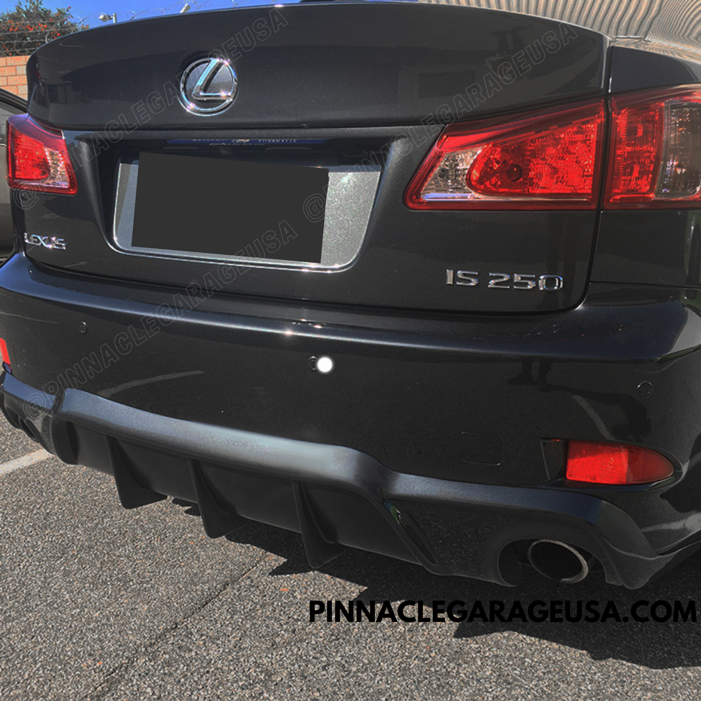 2006-2013 Lexus IS250 IS350 Matte Black Rear Bumper Diffuser Lip