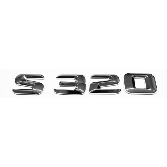 "S320" Chrome Raised Letter Emblem For Rear Trunk Lid Fits Mercedes S Class