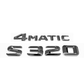 "S320" + "4MATIC" Chrome Raised Letter Emblem For Rear Trunk Lid Fits Mercedes S Class
