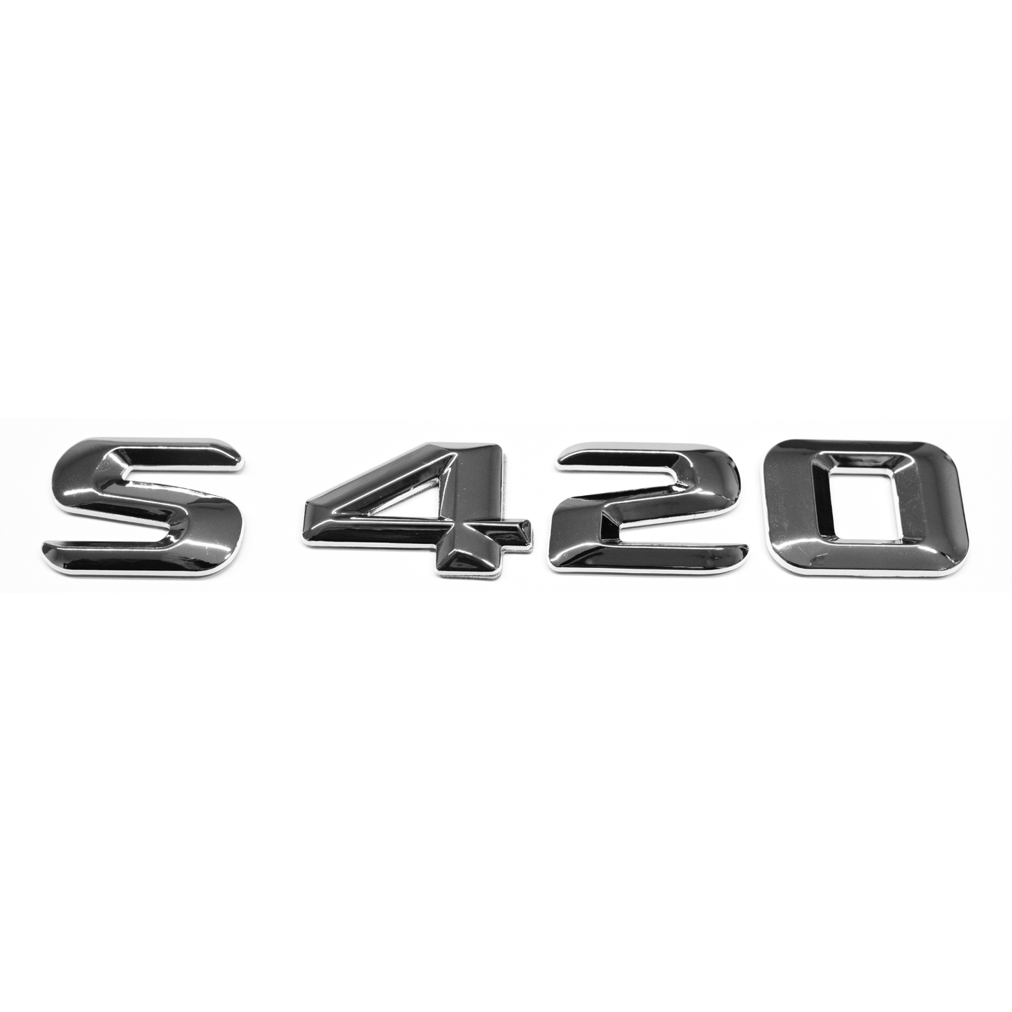 "S420" Chrome Raised Letter Emblem For Rear Trunk Lid Fits Mercedes S Class