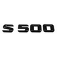 "S500" Gloss Black Raised Letter Emblem For Rear Trunk Lid Fits Mercedes S Class