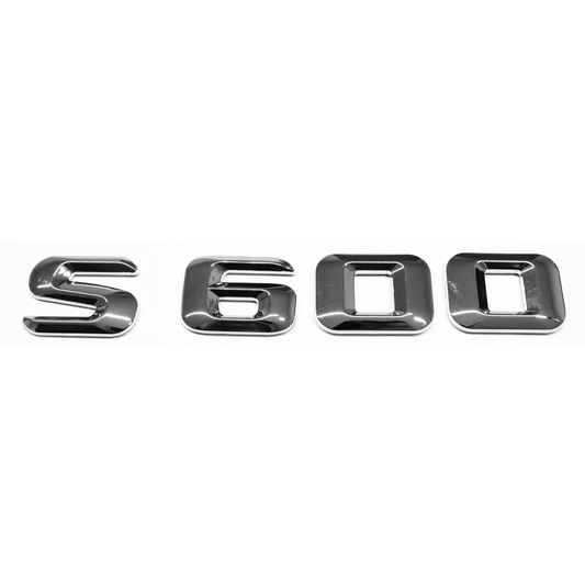 "S600" Chrome Raised Letter Emblem For Rear Trunk Lid Fits Mercedes S Class