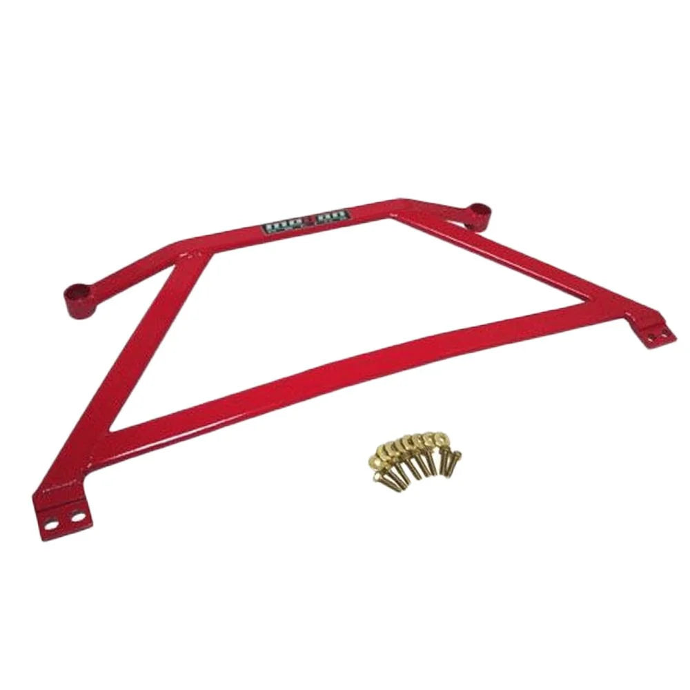 Megan Racing Front Lower Subframe H-Bracket Brace Bar for 2006-2011 Honda Civic - Blue/Red