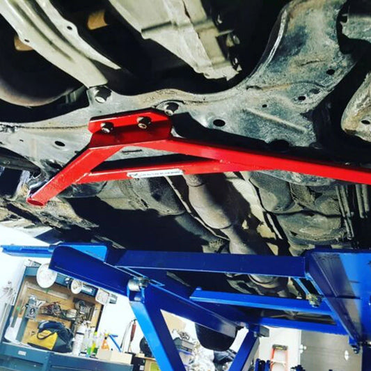 Megan Racing Front Lower Red Subframe H-Bracket Brace Bar For 03-18 Corolla 4Dr - SB-HBTCO03