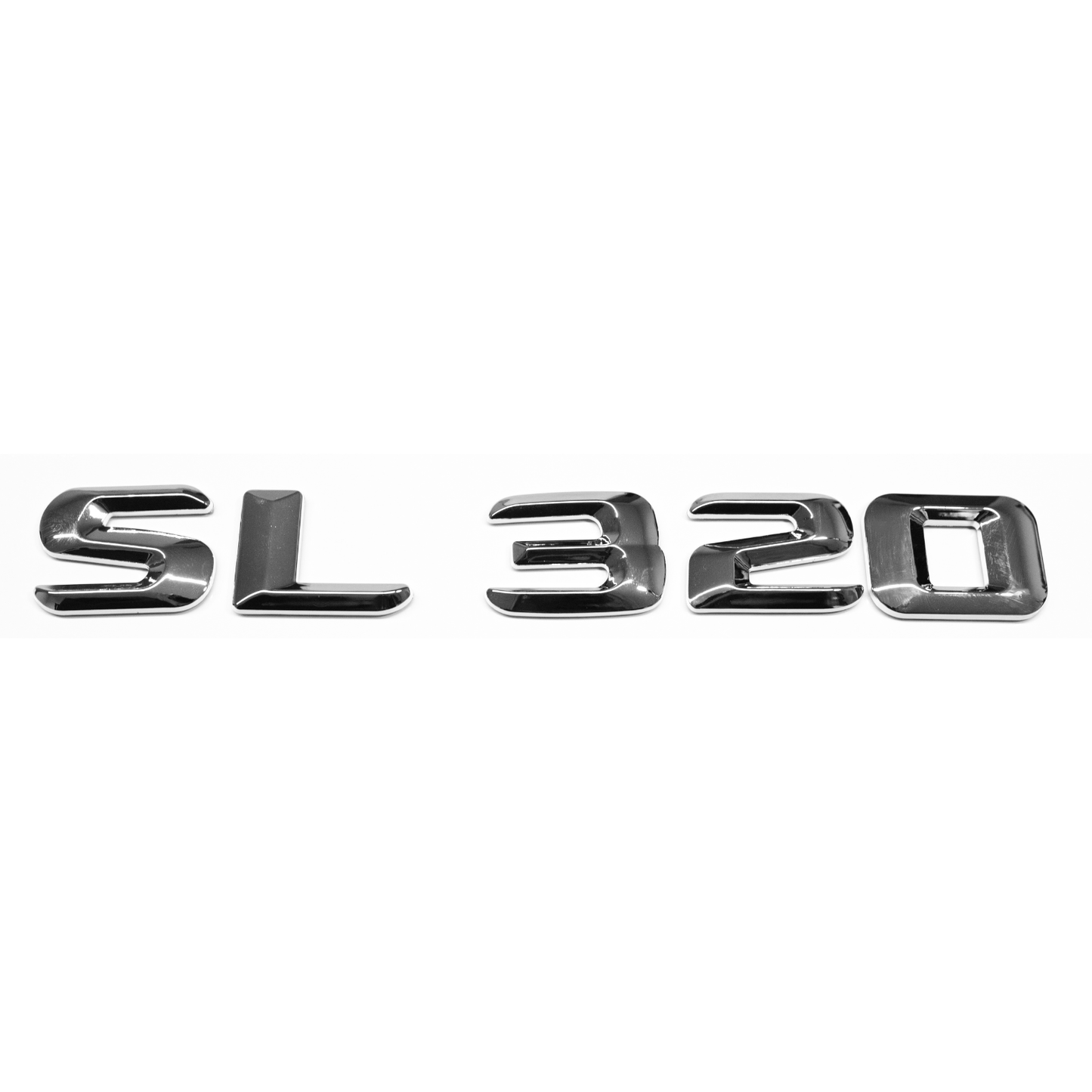 "SL320" Chrome Raised Letter Emblem For Rear Trunk Lid Fits Mercedes SL